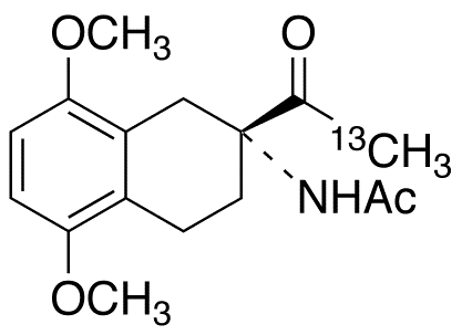 (R)-N-(2-acetyl-1,2,3,4-tetrahydro-5,8-dimethoxy-2-naphthalenyl)-acetamide-13C - Chemical structure and product image