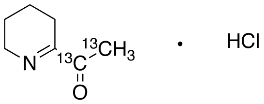 2-Acetyl-3,4,5,6-tetrahydropyridine-13C2 Hydrochloride (Technical Grade) - Chemical structure and product image