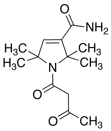 1-Acetoacetyl-2,2,5,5-tetramethyl-3-pyrroline-3-carboxamide - Chemical structure and product image