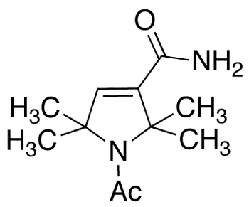 1-Acetyl-2,2,5,5-tetramethyl-3-pyrroline-3-carboxamide - Chemical structure and product image