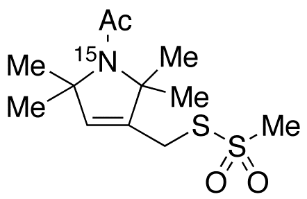 1-Acetyl-2,2,5,5-tetramethyl-Delta 3-(pyrroline-15N)-3-methyl Methanethiosulfonate - Chemical structure and product image