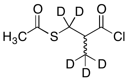 rac-3-Acetylthio-2-methylpropionyl Chloride-d5 - Chemical structure and product image