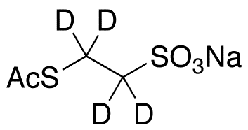 2-Acetylthioethanesulfonic Acid-d4 Sodium Salt - Chemical structure and product image