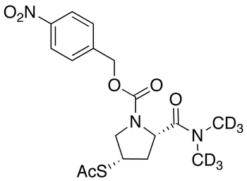 (2S,4S)-4-(Acetylthio)-2-[(dimethylamino)carbonyl]-1-pyrrolidinecarboxylic Acid 4-Nitrobenzyl Ester-d6 - Chemical structure and product image