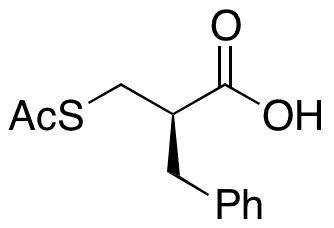 (R)-alpha-[(Acetylthio)methyl]benzenepropanoic Acid - Chemical structure and product image