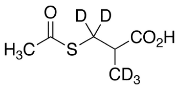 3-Acetylthio-2-methylpropanoic Acid-d5 - Chemical structure and product image