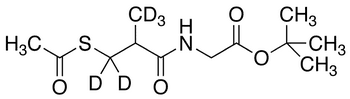 N-(3-Acetylthio-2-methylpropanoyl)glycine tert-Butyl Ester-d5 - Chemical structure and product image
