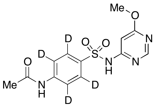 Acetylsulfamonomethoxine (d4 Major) - Chemical structure and product image
