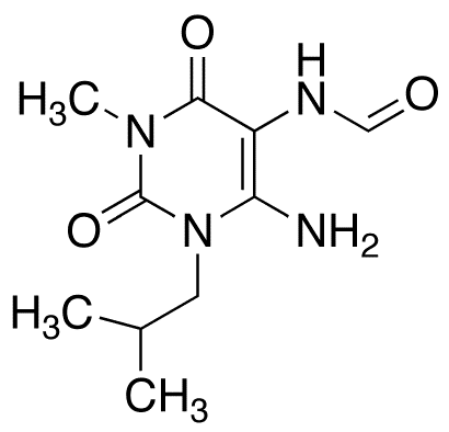 4-Amino-5-formylamino-3-isobutyl-1-methylpyrimidine-2,6-dione - Chemical structure and product image
