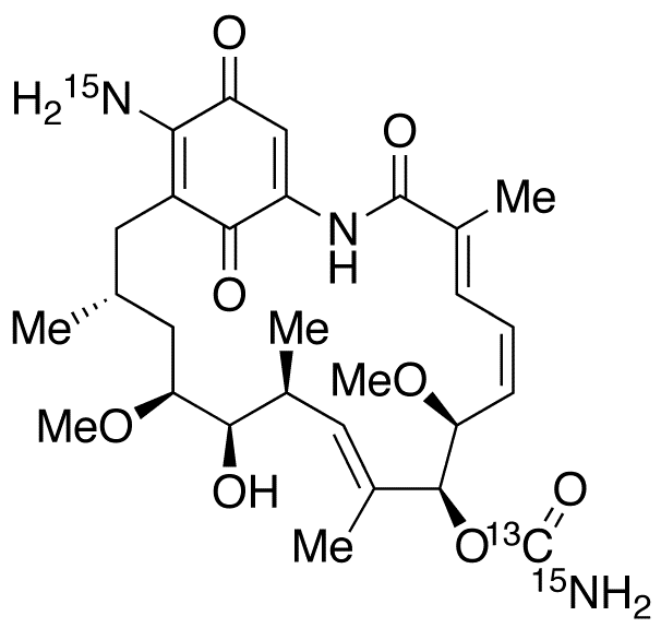 17-Amino Geldanamycin-13C,15N2 - Chemical structure and product image