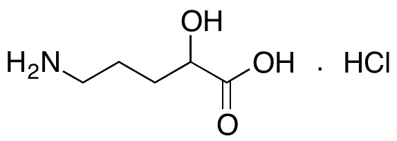 5-Amino-2-hydroxyvaleric Acid Hydrochloride - Chemical structure and product image