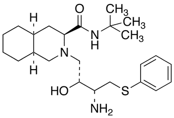 (3S,4aS,8aS)-2-[(2R,3R)-3-Amino-2-hydroxy-4-(phenylthio)butyl]-N-(1,1-dimethylethyl)decahydro-3-isoquinolinecarboxamide - Chemical structure and product image