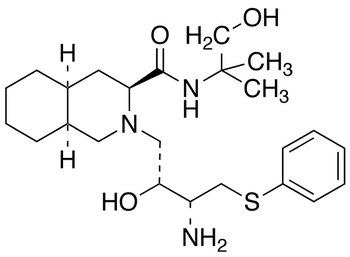 (3S,4aS,8aS)-2-[(2R,3R)-3-[(3-Amino-2-hydroxy-4-phenythiobutyl]-decahydro-N-(2-hydroxy-1,1-dimethylethyl)-3-isoquinolinecarboxamide - Chemical structure and product image