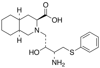 (3S,4aS,8aS)-2-[(2R,3R)-3-Amino-2-hydroxy-4-phenythiobutyl]-decahydro-3-isoquinolinecarboxylic Acid - Chemical structure and product image