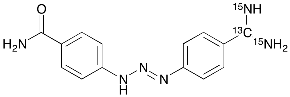 4-[3-[4-(Aminoiminomethyl)phenyl]-1-triazenyl]benzamide-13C ,15N2 - Chemical structure and product image