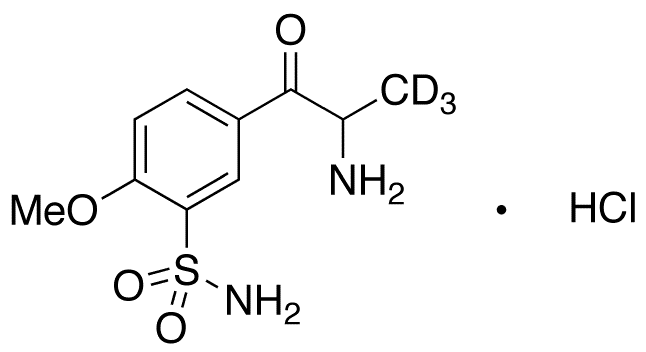 2-Amino-1-(4â€™-methoxy-3â€™-sulfonamidophenyl)-2-propanone-d3 Hydrochloride - Chemical structure and product image