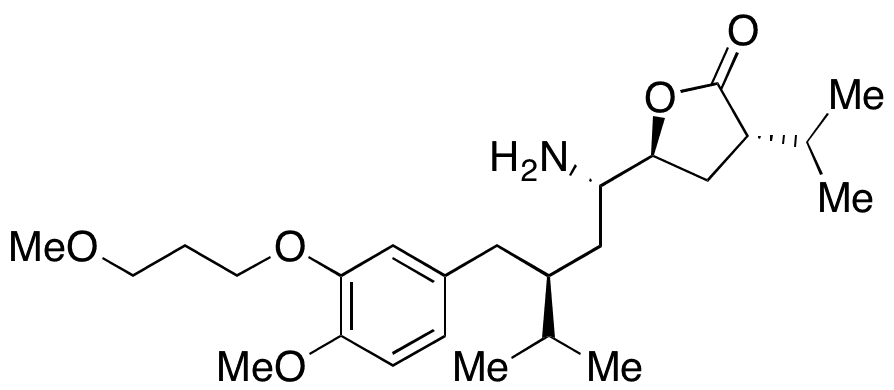 (3S,5S)-5-((1S,3S)-1-Amino-3-(4-methoxy-3-(3-methoxypropoxy)benzyl)-4-methylpentyl)-3-isopropyldihydrofuran-2(3H)-one - Chemical structure and product image