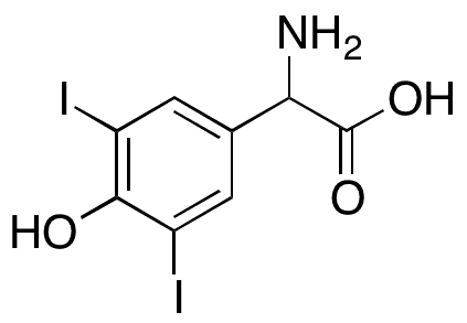 Î±-Amino-4-hydroxy-3,5-diiodo-benzeneacetic Acid - Chemical structure and product image