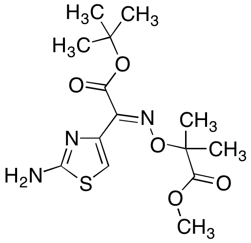 2-â€‹Amino-â€‹Î±-â€‹(hydroxyimino)â€‹-4-â€‹thiazoleacetic Acid 1,â€‹1-â€‹Dimethylethyl Ester 2-Methylpropanoate - Chemical structure and product image