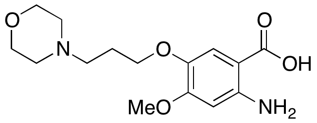 2-Amino-4-methoxy-5-[3-(4-morpholinyl)propoxy]benzoic Acid - Chemical structure and product image