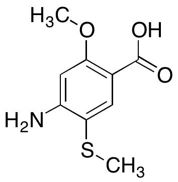 4-Amino-â€‹2-â€‹methoxy-â€‹5-â€‹(methylthio)â€‹benzoic Acid - Chemical structure and product image