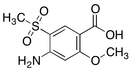 4-â€‹Amino-â€‹2-â€‹methoxy-â€‹5-â€‹(methylsulfonyl)â€‹benzoic Acid - Chemical structure and product image
