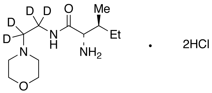 (2S,3S)-2-Amino-3-methyl-N-[2-(4-morpholinyl)ethyl]pentanamide-d4 Hydrochloride - Chemical structure and product image