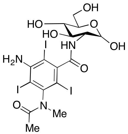 2-[3-Amino-5-(n-methylacetamido)-2,4,6-triiodobenzamido]-2-deoxy-D-glucose - Chemical structure and product image
