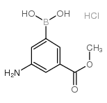 3-Amino-5-methoxycarbonylphenylboronic acid, hydrochloride - Chemical structure and product image