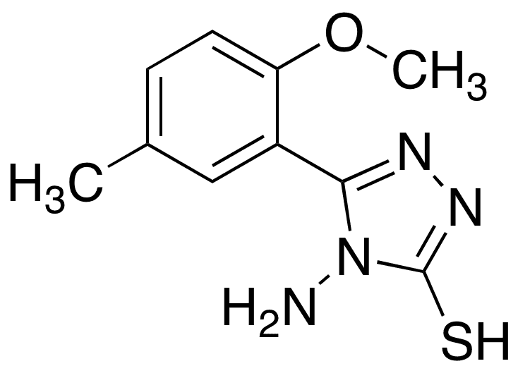 4-Amino-5-(2-methoxy-5-methyl-phenyl)-4h-[1,2,4]triazole-3-thiol - Chemical structure and product image