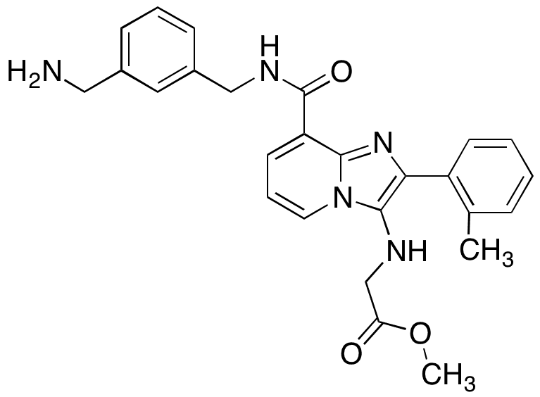 N-[8-[[[[3-(Aminomethyl)phenyl]methyl]amino]carbonyl]-2-(2-methylphenyl)imidazo[1,2-a]pyridin-3-yl]glycine Methyl Ester - Chemical structure and product image