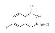 2-Aminomethyl-4-fluorophenylboronic acid, hydrochloride - Chemical structure and product image