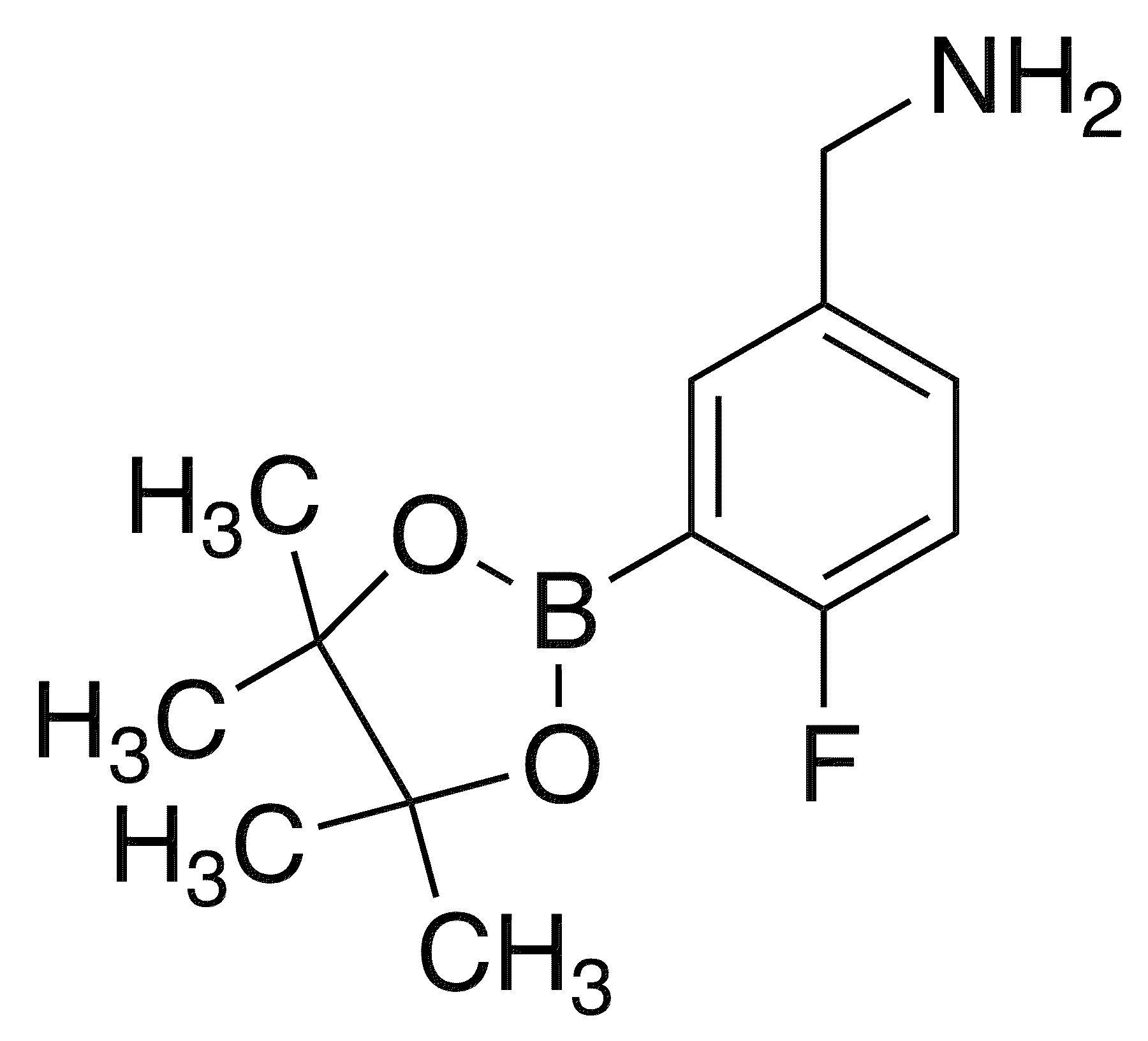 5-Aminomethyl-4-2luorophenylboronic acid, pinacol ester - Chemical structure and product image