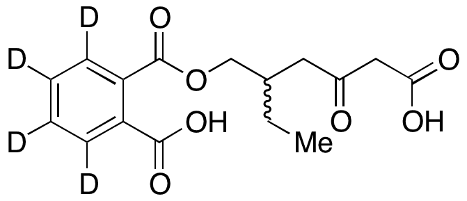 1,2-Benzenedicarboxylic Acid Mono(5-carboxy-2-ethyl-4-oxopentyl) Ester-d4 - Chemical structure and product image