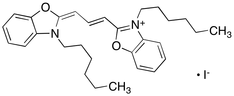 3,3′-Dihexyloxacarbocyanine Iodide - Chemical structure and product image