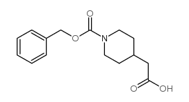 2-(1-((Benzyloxy)carbonyl)piperidin-4-yl)acetic acid - Chemical structure and product image
