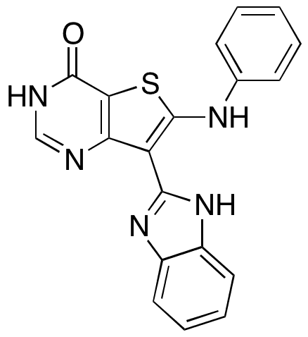 	7-(1H-Benzimidazol-2-yl)-6-(phenylamino)thieno[3,2-d]pyrimidin-4(3H)-one - Chemical structure and product image