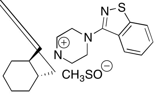 	B197865 Chemical name:	(3aR,7aR)-4’-(1,2-Benzisothiazol-3-yl)octahydro-spiro[2H-isoindole-2,1’-piperazinium] Methanesulfonate - Chemical structure and product image