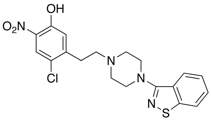 5-[2-[4-(1,2-Benzisothiazol-3-yl)-1-piperazinyl]ethyl-4-chloro-2-nitrophenol - Chemical structure and product image