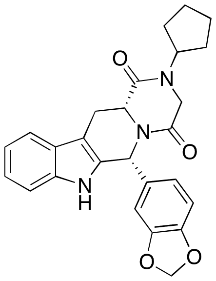 	N-Desmethyl-N-cyclopentyl Tadalafil - Chemical structure and product image