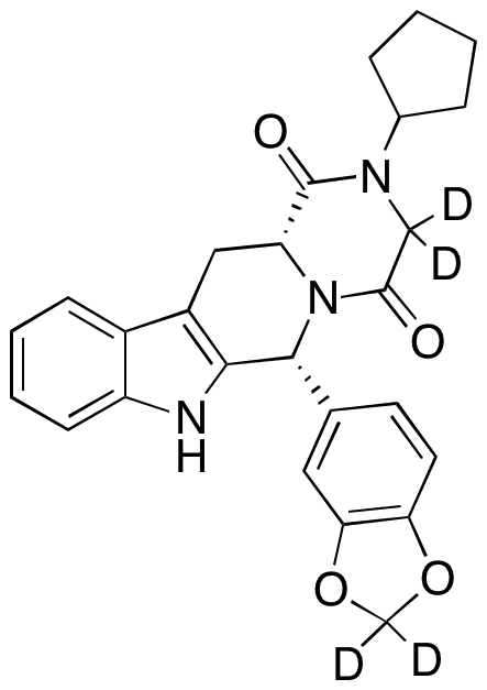 	N-Desmethyl-N-cyclopentyl Tadalafil-D4 - Chemical structure and product image