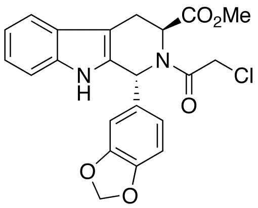 	(1R,3S)-1-(1,3-Benzodioxol-5-yl)-2-(2-chloroacetyl)-2,3,4,9-tetrahydro-1H-pyrido[3,4-b]indole-3-carboxylic Acid Methyl Ester - Chemical structure and product image