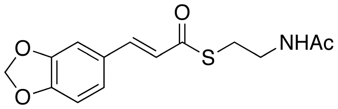 (2E)-3-(1,3-Benzodioxol-5-yl)-2-propenoic Acid S-[2-(acetyl] Ester - Chemical structure and product image