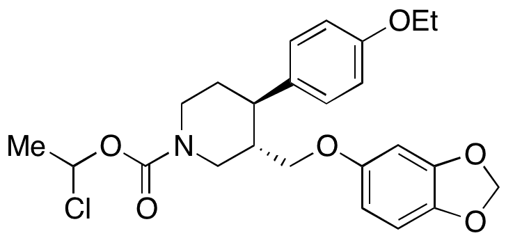 	(3S,4R)-3-((Benzo[d][1,3]dioxol-5-yloxy)methyl)-4-(4-ethoxyphenyl)piperidine-1-carboxylic Acid 1-Chloroethyl Ester - Chemical structure and product image