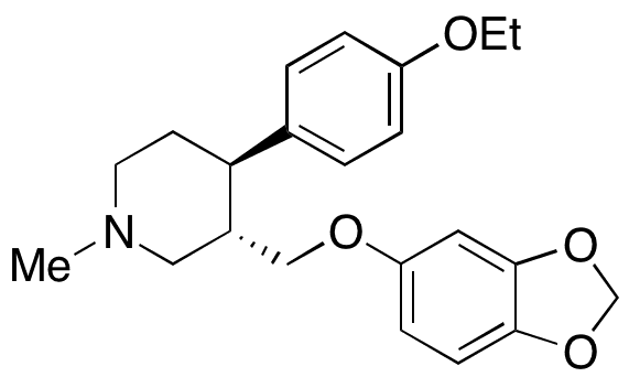 	(3R,4S)-3-[(1,3-Benzodioxol-5-yloxy)methyl]-4-(4-ethoxyphenyl)-1-methylpiperidine - Chemical structure and product image