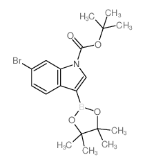 	1-BOC-6-Bromoindole-3-boronic acid, pinacol ester - Chemical structure and product image