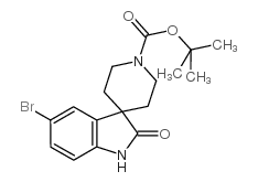 	1’-Boc-5-bromo-1,2-dihydro-2-oxo-spiro[3h-indole-3,4’-piperidine] - Chemical structure and product image