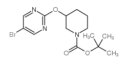 1-Boc-3-(5-bromopyrimidin-2-yloxy)piperidine - Chemical structure and product image