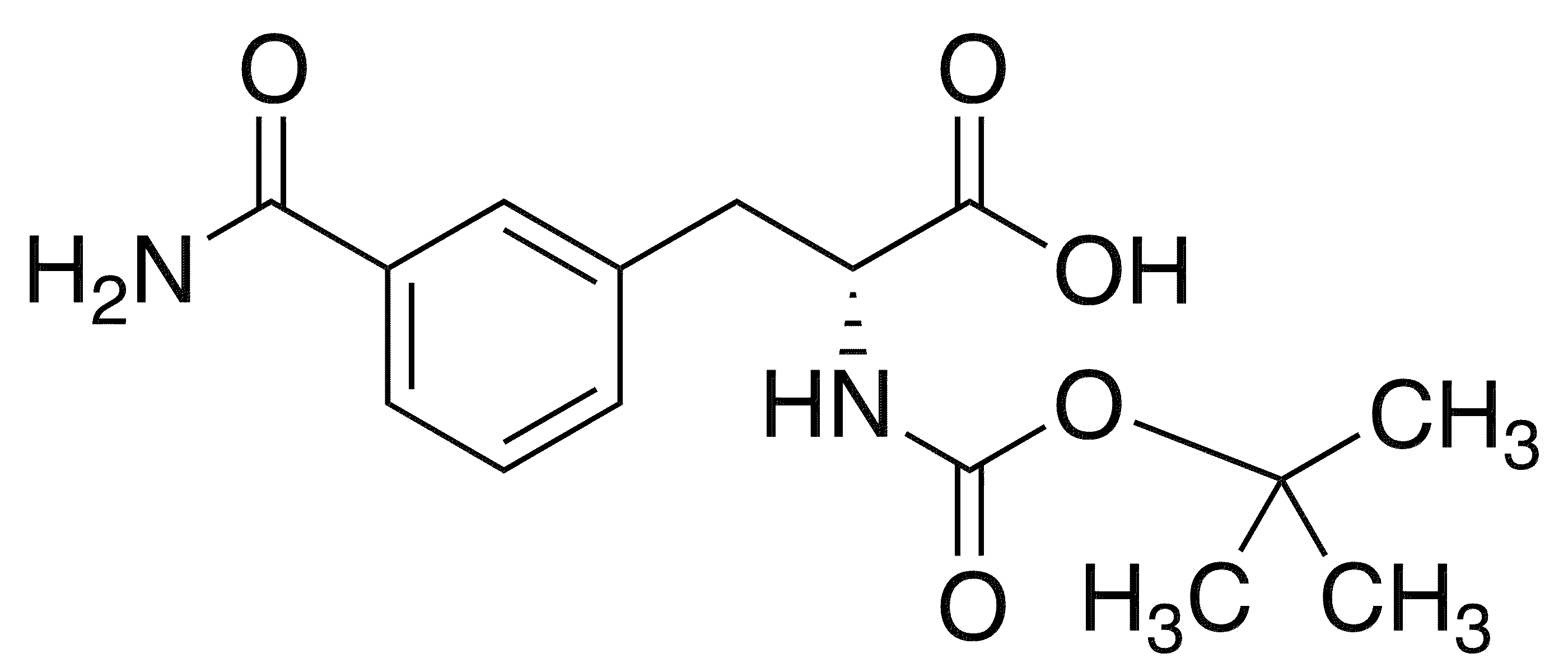 	Boc-d-3-carbamoylphenylalanine - Chemical structure and product image
