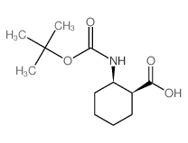 Boc-cis-2-aminocyclohexanecarboxylic acid - Chemical structure and product image